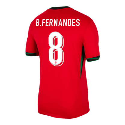 Portugal Camisola Custom B.FERNANDES #8 Camisola Futebol Home 2024