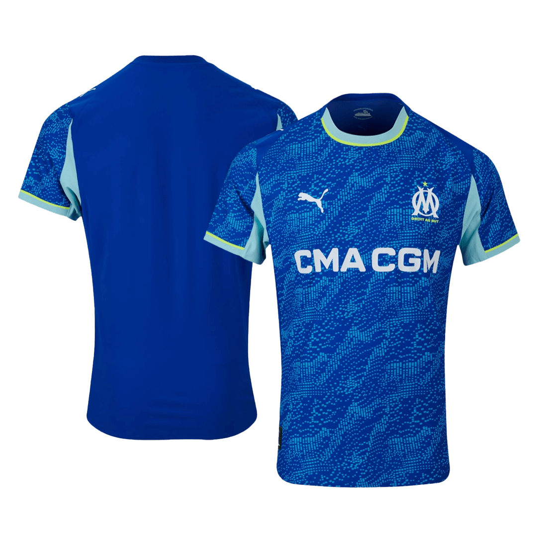 Autêntico Marseille Fora Terceira Futebol Camisas 2025/26 Azul