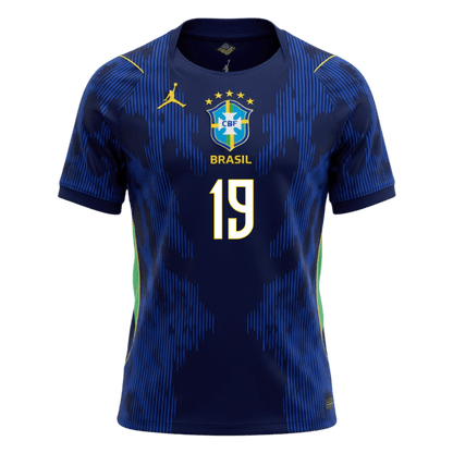 ENDRICK #19 Brazil Fora Copa do Mundo Camisa 2026 Marinha