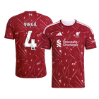 【Super Qualidade】VIRGIL #4 Liverpool
 Casa Futebol Camisa 2026/27 Vermelho