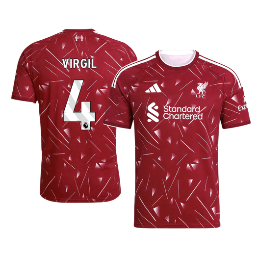 【Super Qualidade】VIRGIL #4 Liverpool
 Casa Futebol Camisa 2026/27 Vermelho