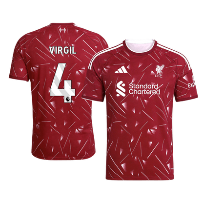 【Super Qualidade】VIRGIL #4 Liverpool
 Casa Futebol Camisa 2026/27 Vermelho