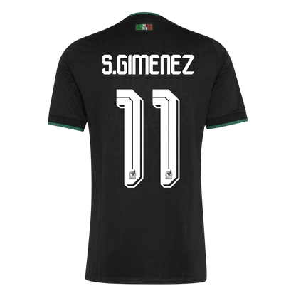 Versão do Jogador S.GIMENEZ #11 Mexico Terceira Copa do Mundo Futebol Camisas 2026 Preto
