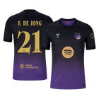 Versão do Jogador F. DE JONG #21 Barcelona Fora Futebol Camisas 2026/27 - UCL