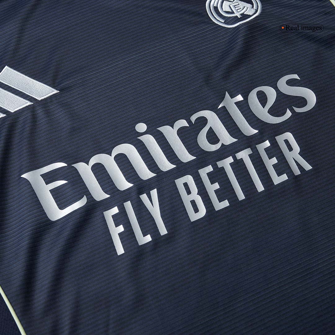 Real Madrid Fora Manga Longa Futebol Camisa 2025/26 Azul&Marinho