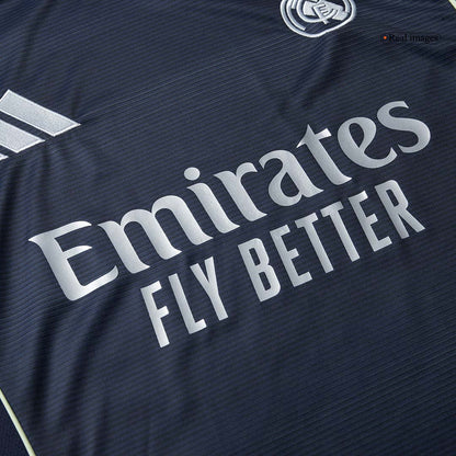 Real Madrid Fora Manga Longa Futebol Camisa 2025/26 Azul&Marinho
