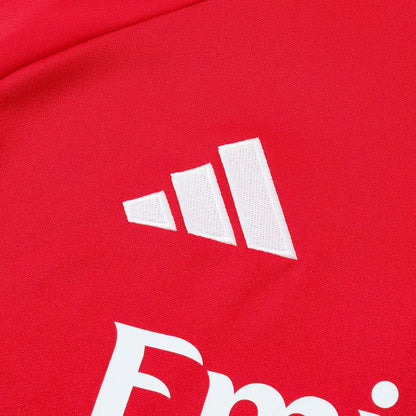 Arsenal Zíper Moletom Conjunto (Top+Calças) 2025/26 Vermelho