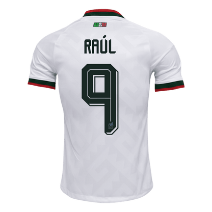 Versão do Jogador RAÚL #9 Mexico Fora Copa do Mundo Futebol Camisas 2026 Branco