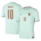 Versão do Jogador MBAPPE #10 France Fora Copa do Mundo Futebol Camisas 2026 Verde